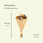 Fleurs séchées Bouquet de champ Multi - Ø25 - ↨60cm – Image 2
