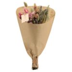 12x Bouquet de champ rose - Bouquet sec - 35cm